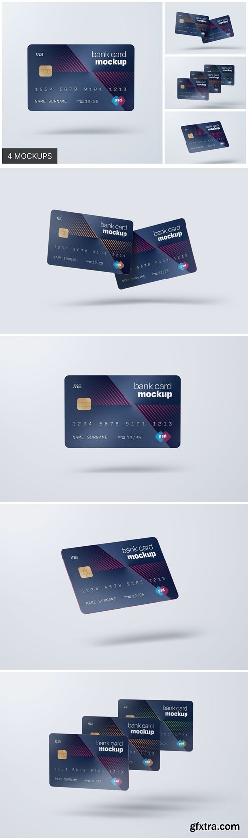 Debit Bank Card Mockup Set 2AE6PWW