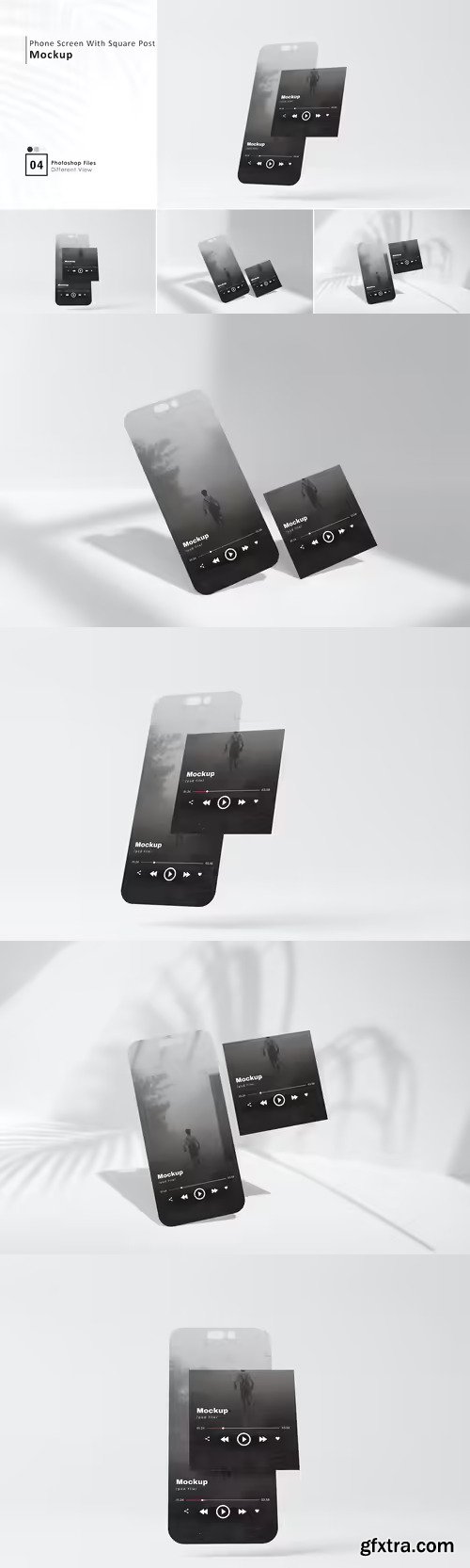 Phone Screen With Square Post Mockup