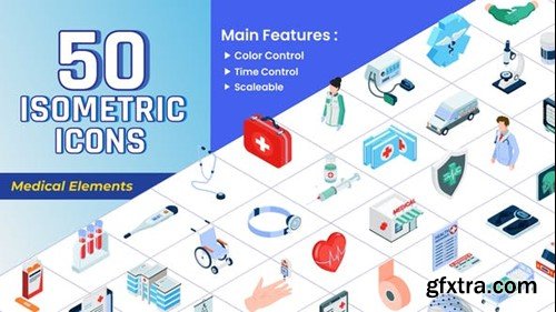 Videohive Isometric Icons - Medical Elements 43522157