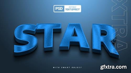 PSD blue 3d text effect design