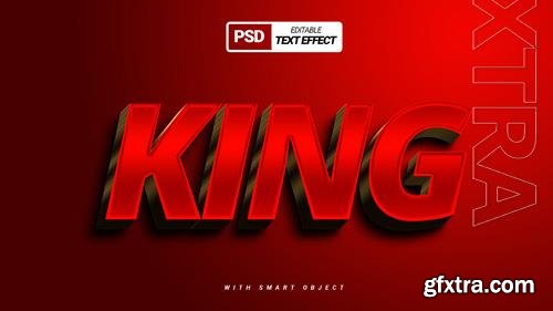 PSD 3d red black text effect mock up template design