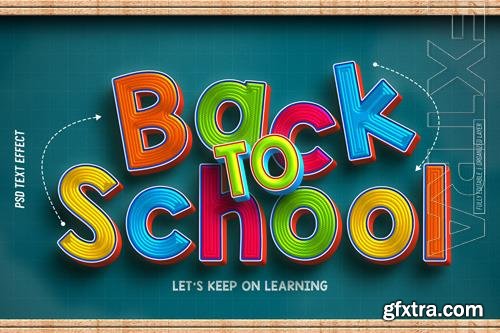 PSD back to school editable text effect vol 2