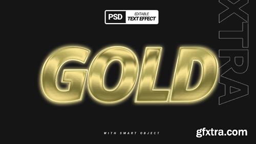 PSD luxury golden 3d text effect template design