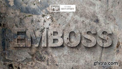 PSD emboss 3d text effect editable realistic design