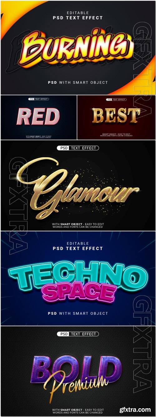 Psd style text effect editable set vol 168