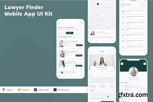 Lawyer Finder Mobile App UI Kit