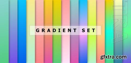 Gradient vector set with a trendy color