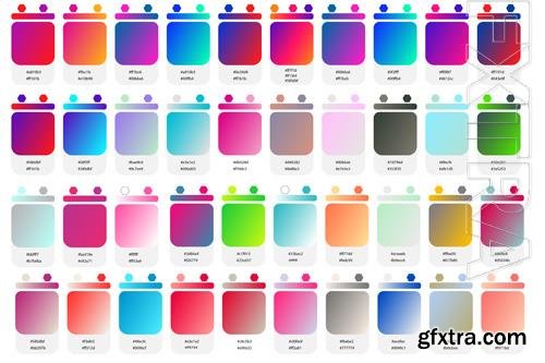 Vector gradient color background set