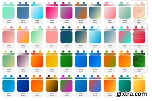 Vivid gradient colors collection vector set