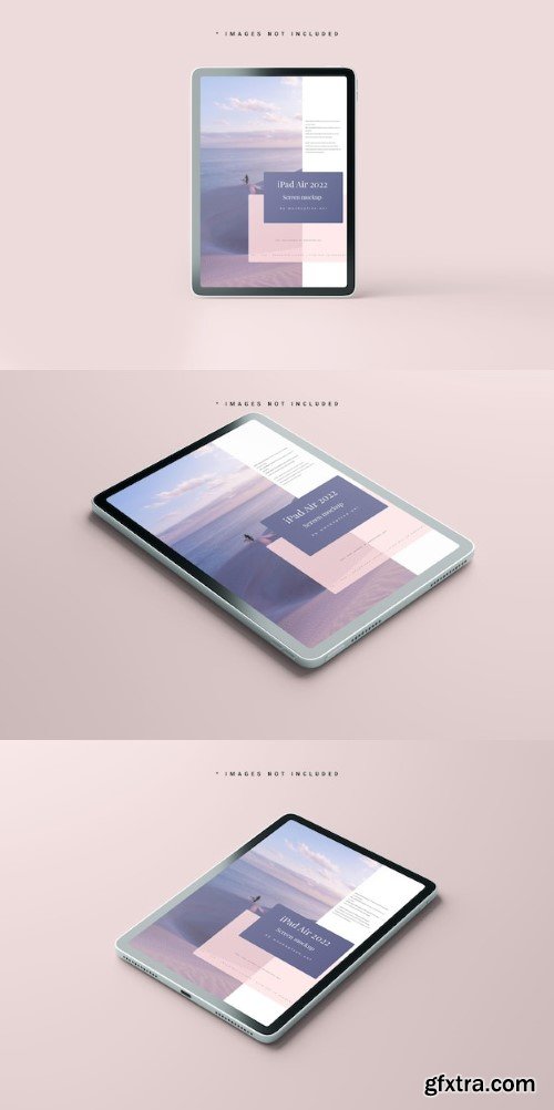 Modern tablet screen mockup