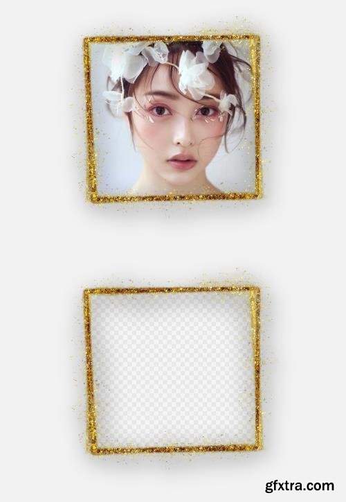 Square Photo Mockup with Metallic Frame 540708907