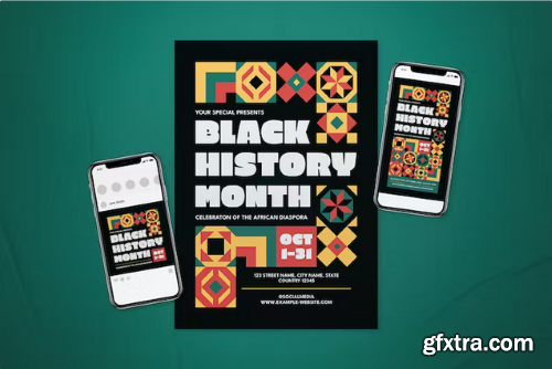 Black History Month Flyer Set