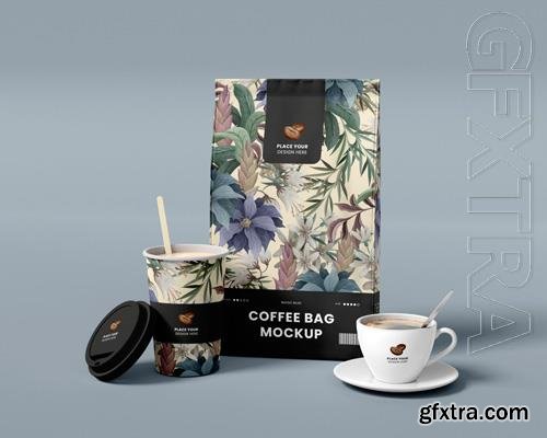 PSD coffee branding packaging mockup vol 13