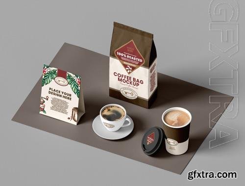 PSD coffee branding packaging mockup vol 10