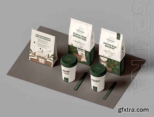 PSD coffee branding packaging mockup vol 3