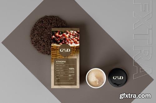 PSD coffee branding packaging mockup vol 4