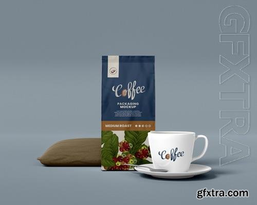 PSD coffee branding packaging mockup vol 7