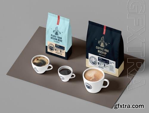 PSD coffee branding packaging mockup vol 5