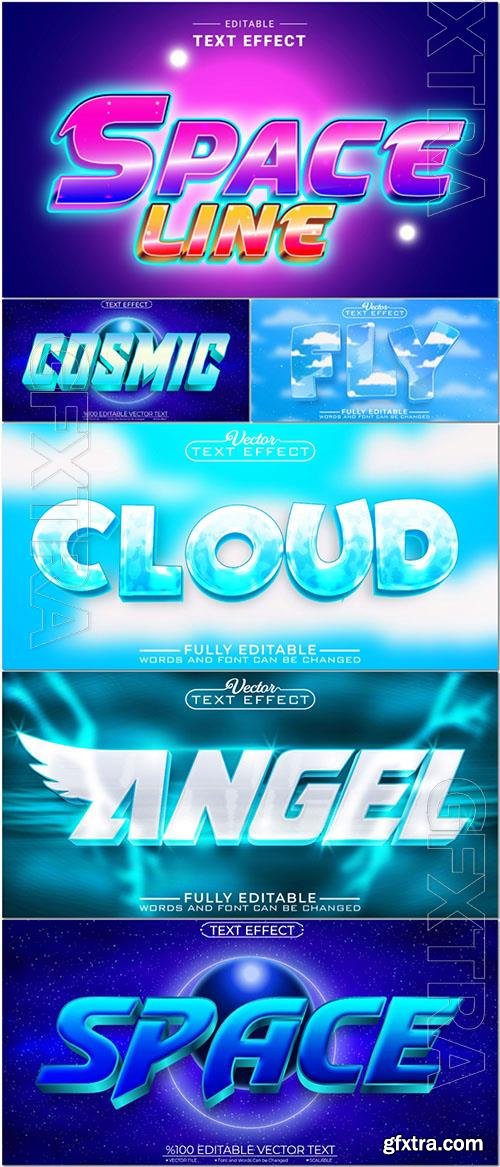 Vector 3d text editable, text effect font vol 38