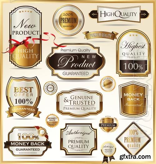 Vector luxury golden labels vol 5