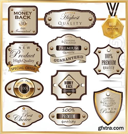 Vector luxury golden labels