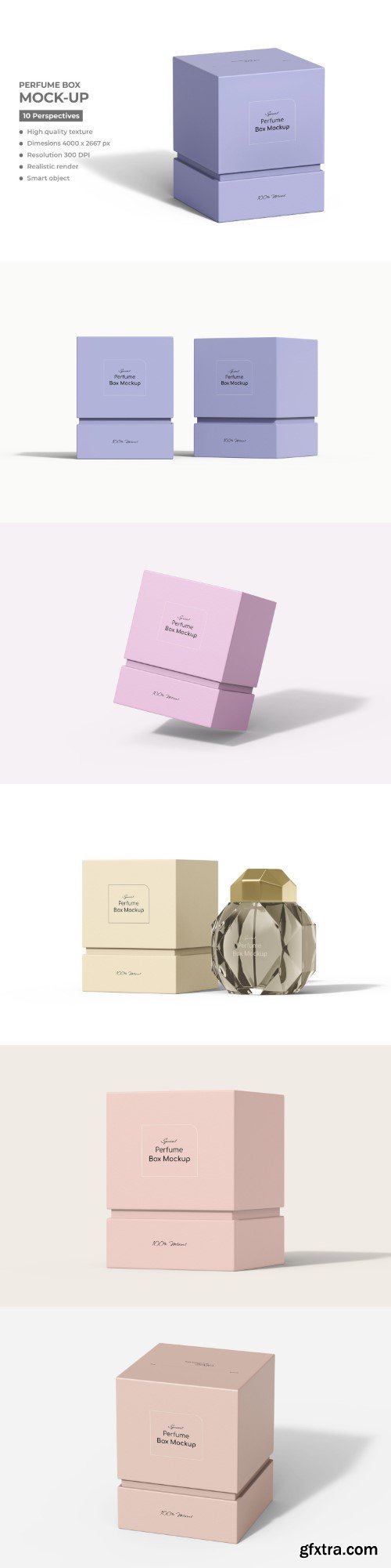 Custom Perfume Box Packaging Mockup