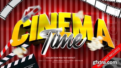 PSD cinema time 3d custom text effect