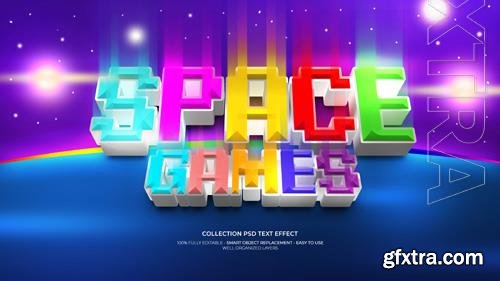 PSD space games 3d custom text effect