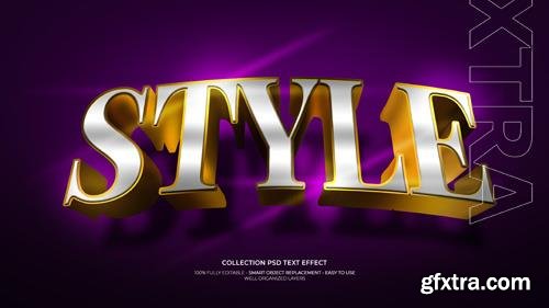 PSD style gold luxury 3d custom text effect