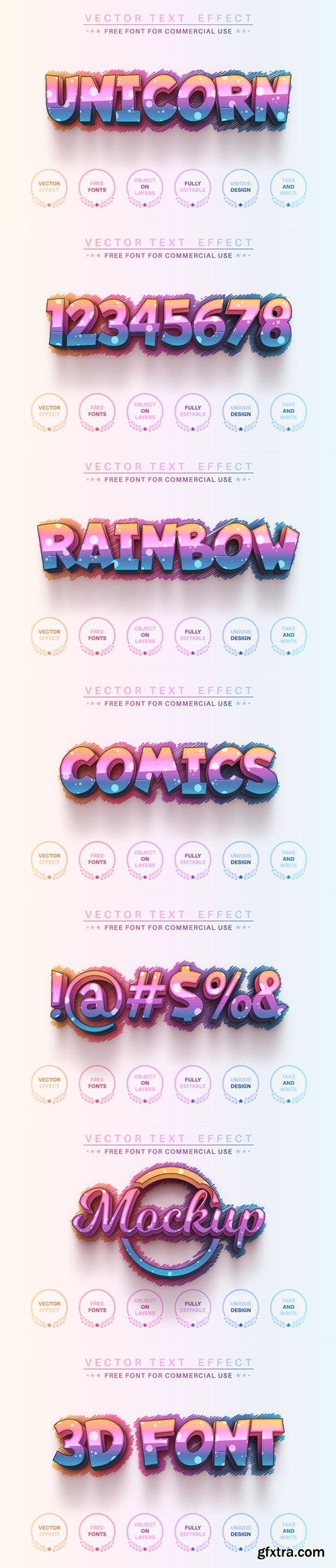 3D Unicorn - Editable Text Effect, Font Style QCB4CGV