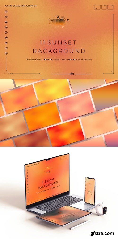 11 Sunset Gradient Background 77HU2UK