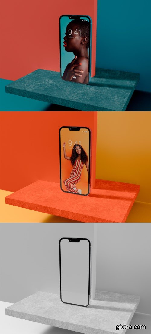 Smartphone on Podium Mockup