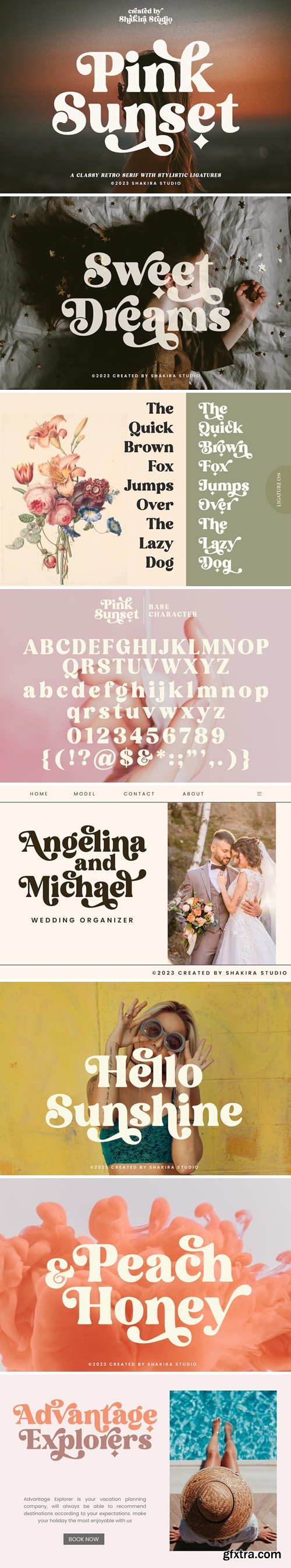 Pink Sunset - Modern Retro Serif