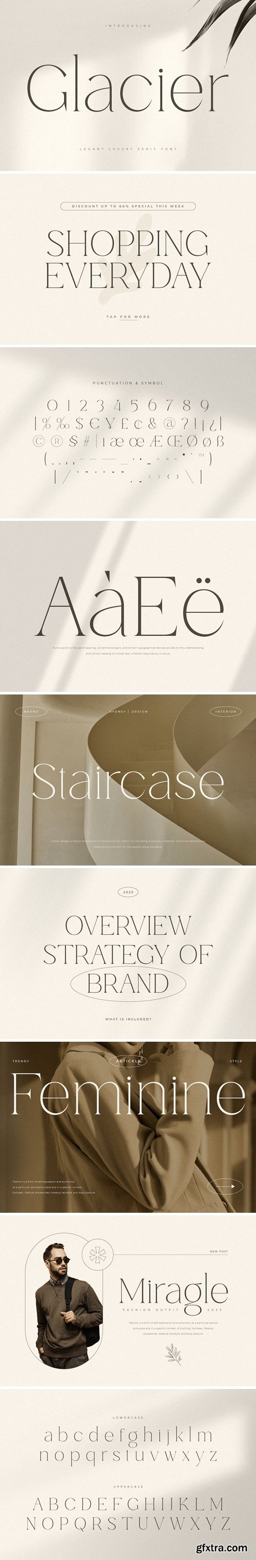 Glacier - Elegant luxury serif font