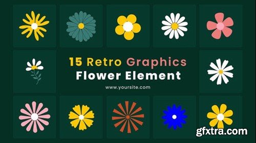 Videohive Circular Rotate Retro Graphics Flower Element Pack 43641882