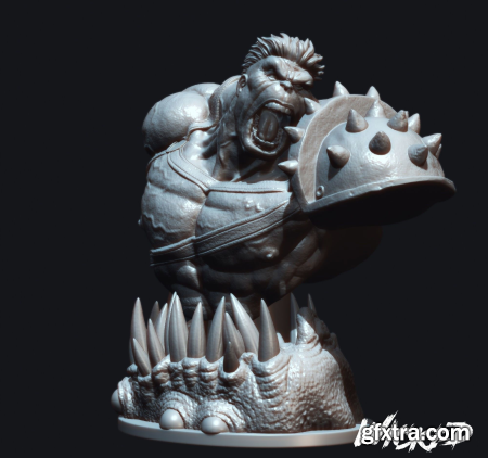 The Hulk from Planet Hulk Bust - 3D print model