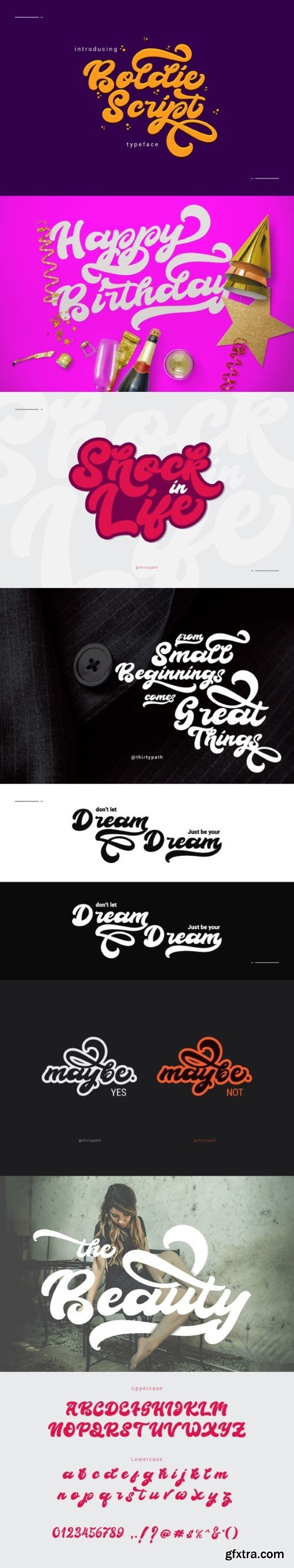 Boldie Script Font