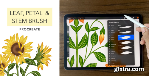 Learn To Create Leaf, Petal & Stem Brushes In Procreate + Projects