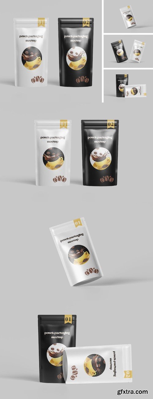 Pouch packaging mockup