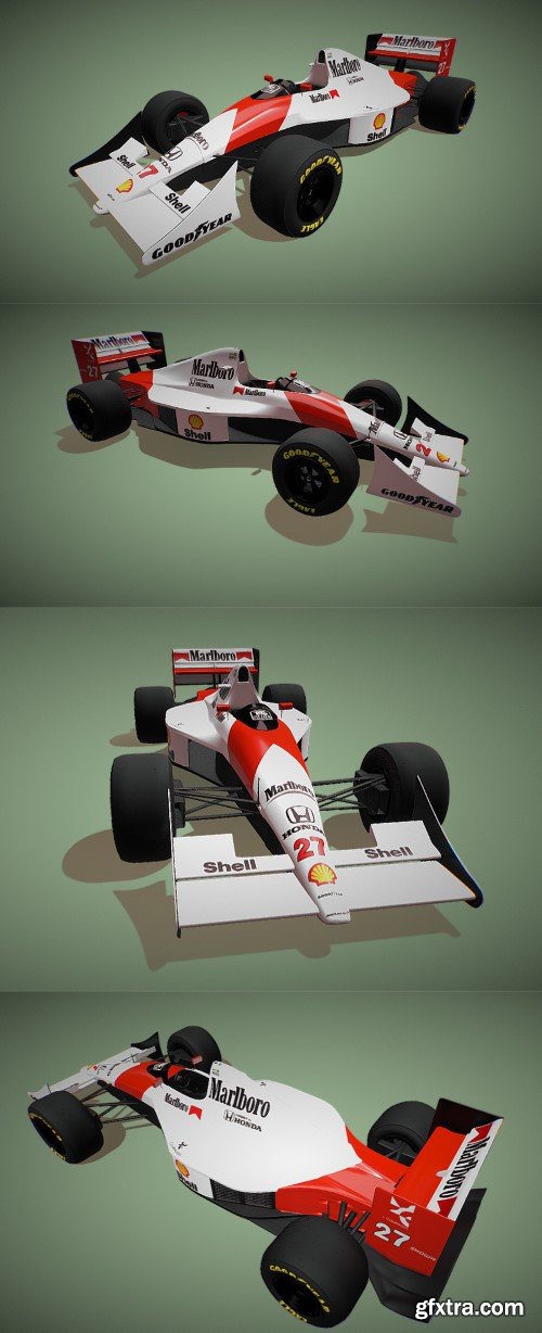 F1 McLaren 1990 3D Model