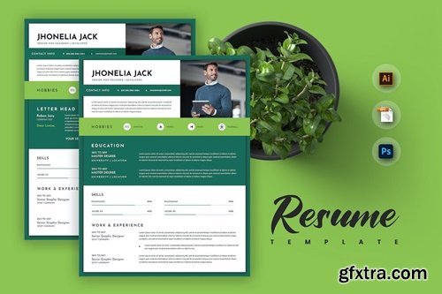 Model Creative Resume & CV Template 5922S4H