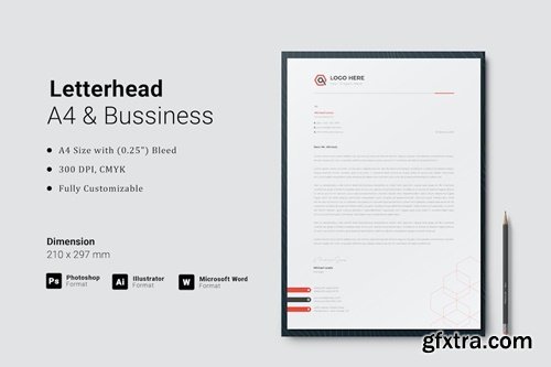 Business Letterhead Template ZWSY8XF