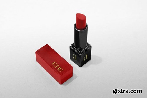 Elegant Square Lipstick Mockup H22SZ6M