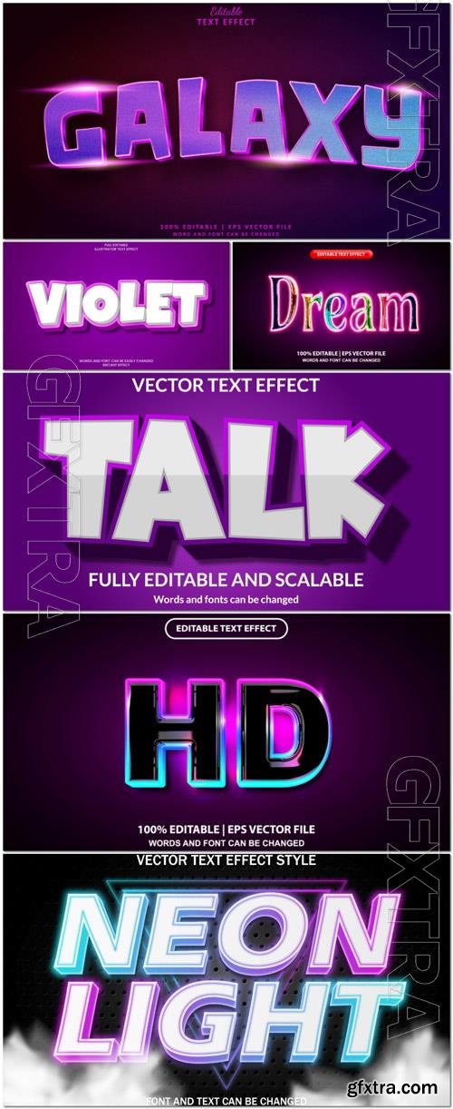 Vector 3d text editable, text effect font vol 54