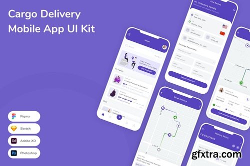 Cargo Delivery Mobile App UI Kit V6Q3N5J