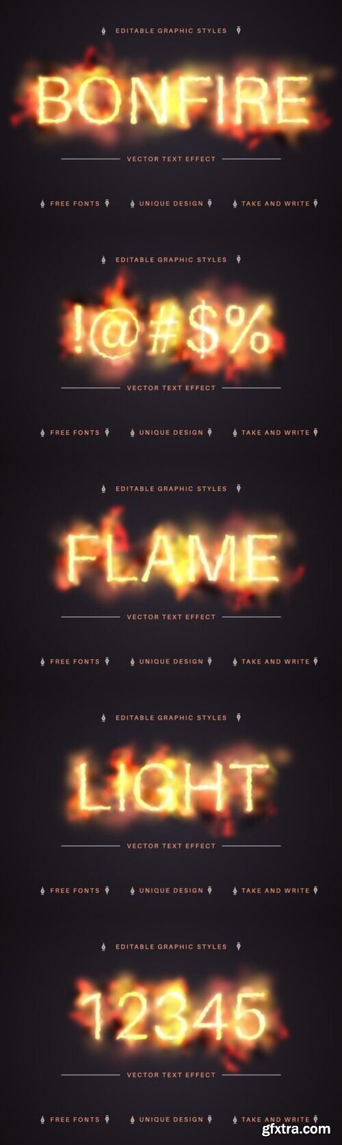 Bonfire - Editable Text Effect