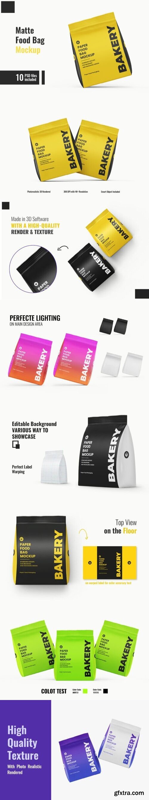 Matte Food Bag Mockup