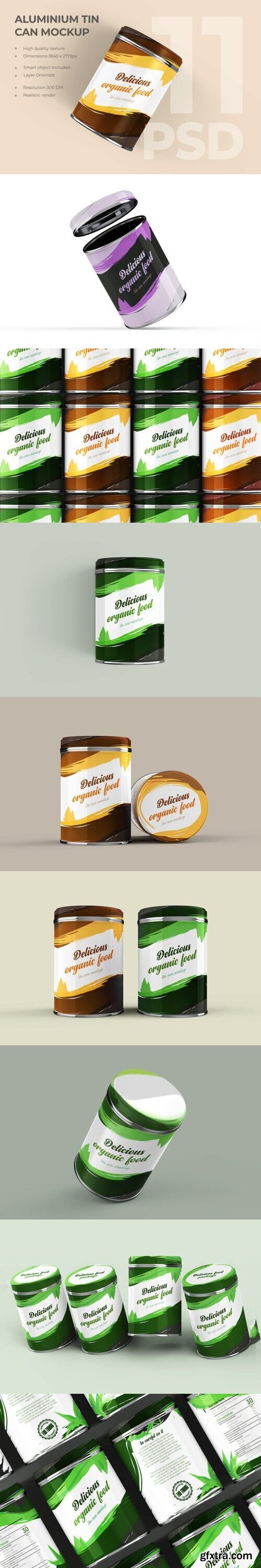 Aluminum Tin Can Mockup