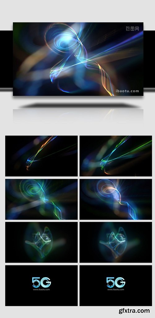 Abstract Colorful Light Effect Lines LOGO Cartoon Head AE Template 6438185