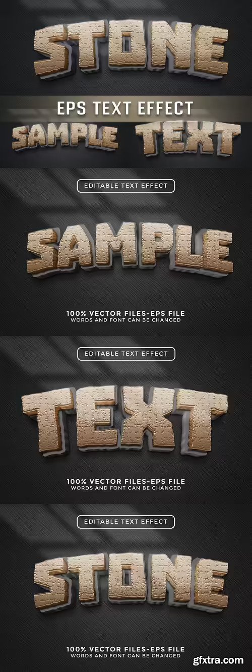 Stone Editable Text Effect